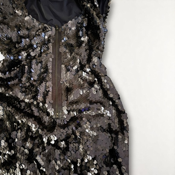 Donna Morgan Navy Blue Sequin Mini Dress | Size 2 - Picture 2 of 5